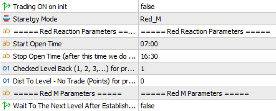 DML main settings