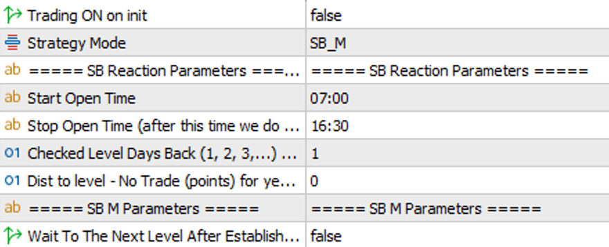 DML main settings